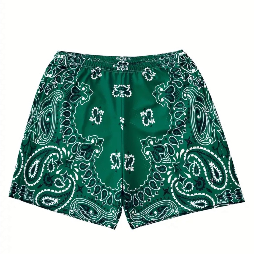 Green Paisley Men's Shorts